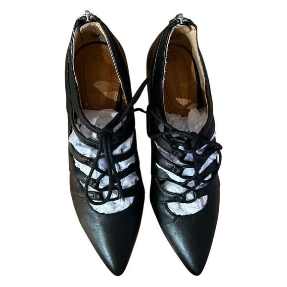 Corso Como Cocktail 6pm Soft leather Black Heel Size 7.5 - Picture 4 of 8